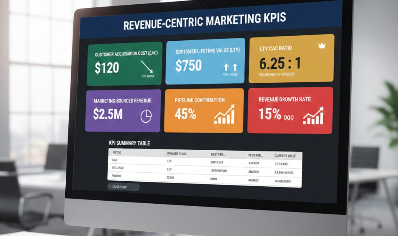 revenue centric marketing KPIs for CEOs