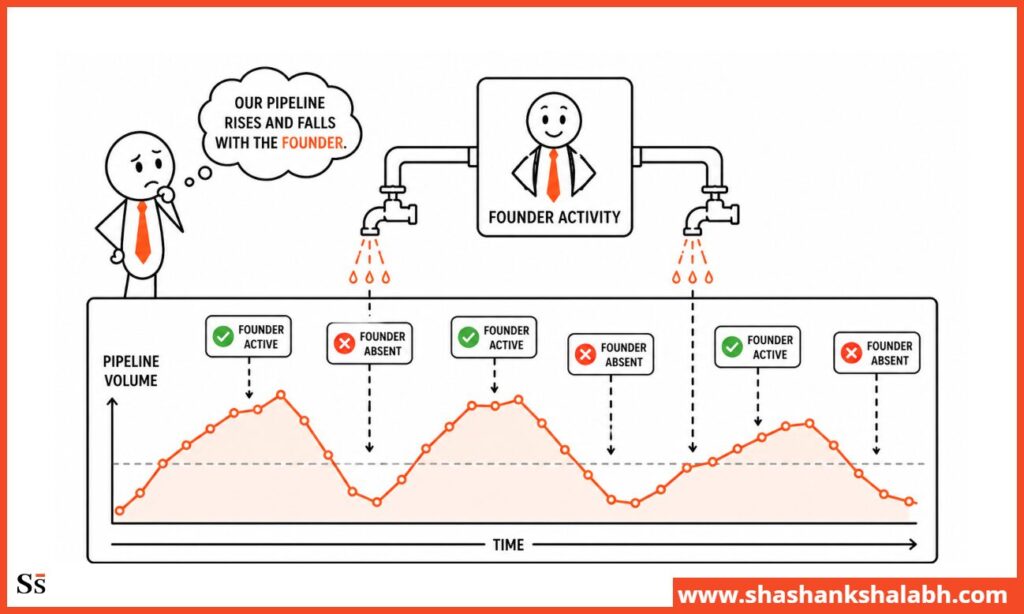 why your pipeline is inconsistent- founder dependency
