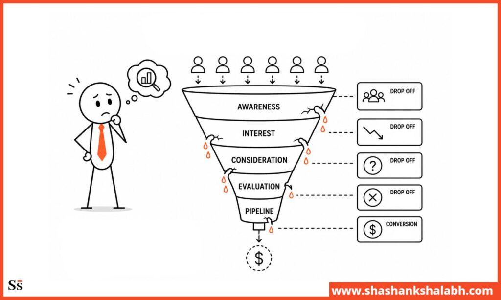 why your marketing isn't driving revenue: Funnel leak