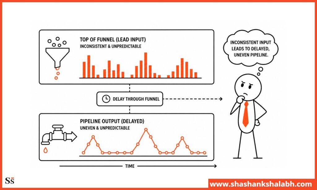 why your pipeline is inconsistent- poor top of the funnel