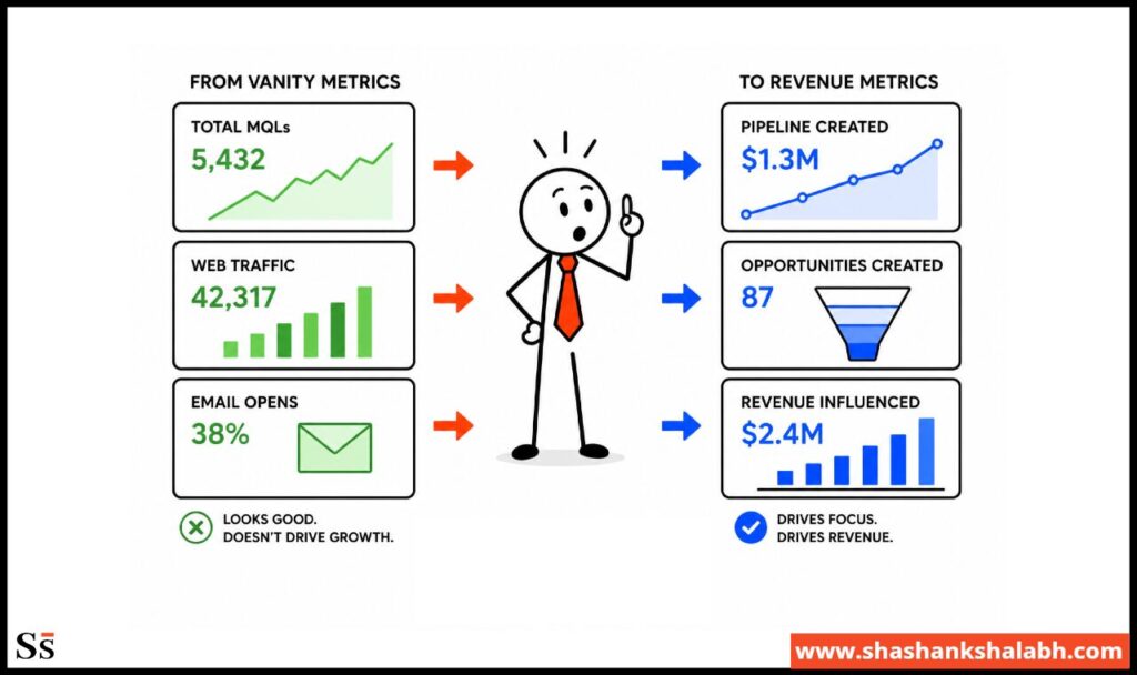 Marketing Was Measured on MQL Volume, Not Revenue Contribution