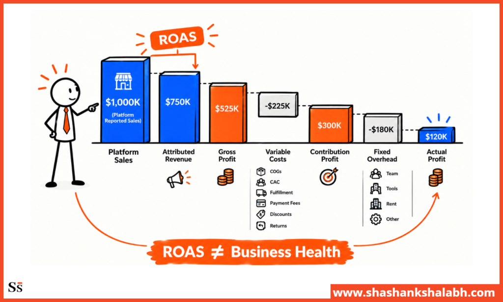 ROAS vs Revenue Contribution