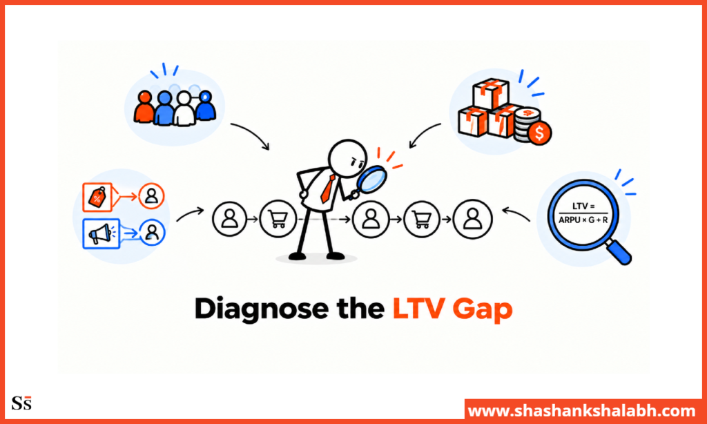 how to diagnose the customer lifetime value ltv gap